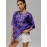 Tie Dye Loose Sports T-shirt - Women's Fashion Crew Neck Short Sleeve Top