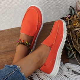 Comfortable Women's Canvas Slip-On Sneakers for Casual Walking and Everyday Wear