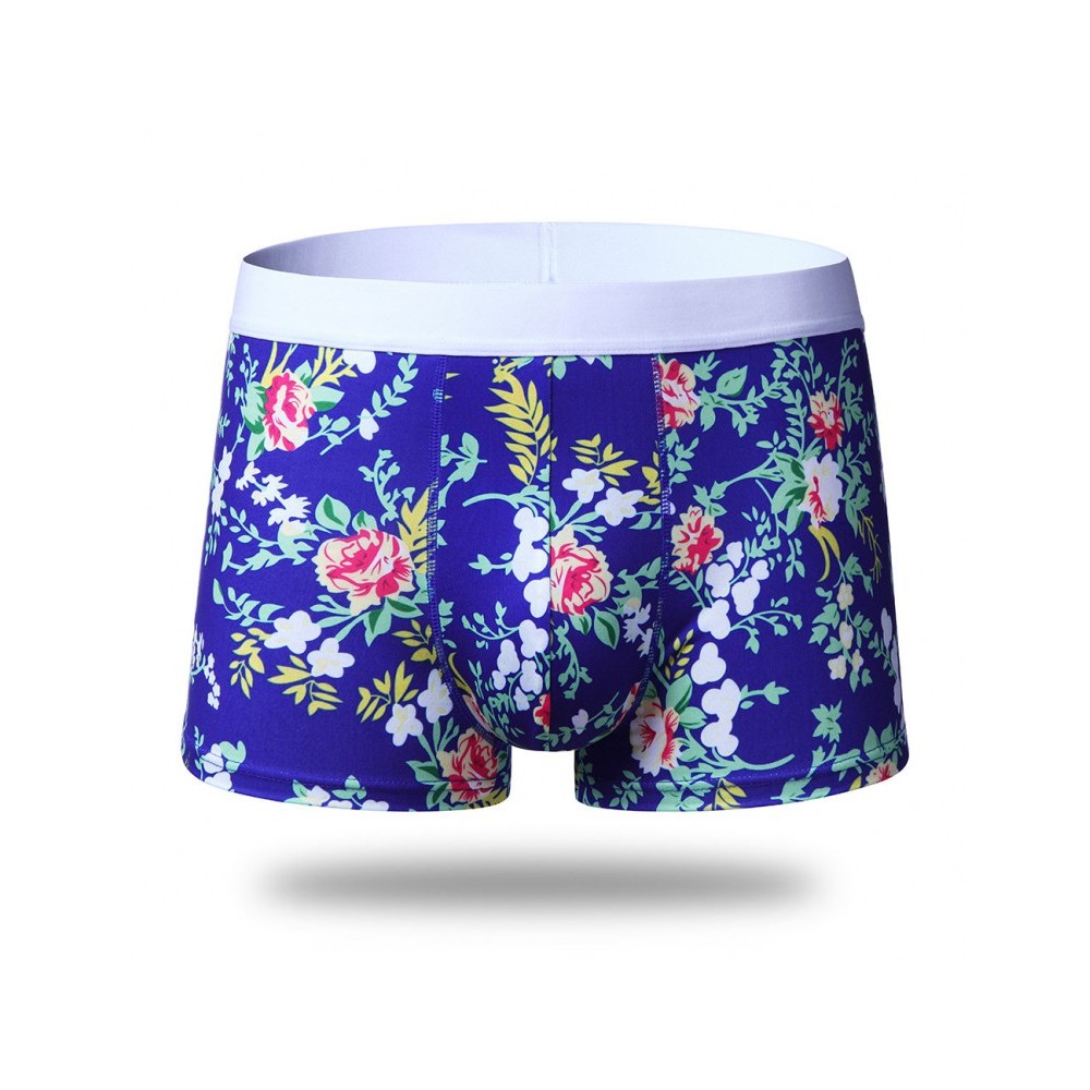 Mens Underwear Breathable Printing Boxer Casual Male Boxer Briefs