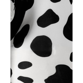 1pc Men's Cow Print Breathable Comfy Stretchy Boxer Briefs - Quick Drying Sports Trunks