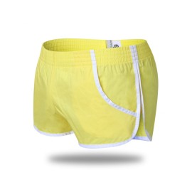 Home Loose Front Liner Pouch Underwear Split Hem 100%Cotton Arrow Pants Soft Boxers