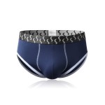 Plus Size Cotton Breathable Underwear Printing Waistband U Convex Pouch Brief for Men