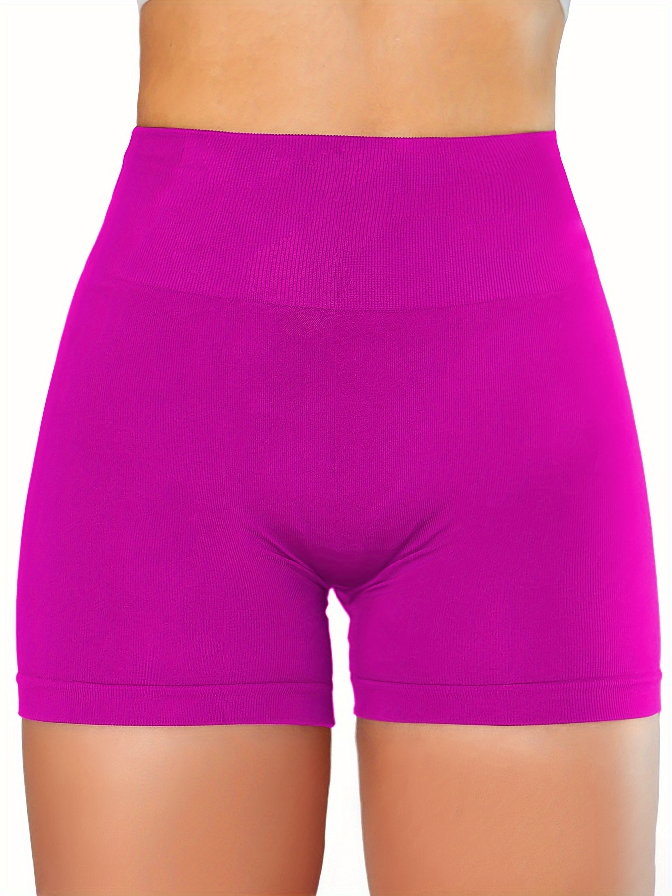 solid color quick drying yoga workout shorts high stretch sports running shorts womens activewear details 31