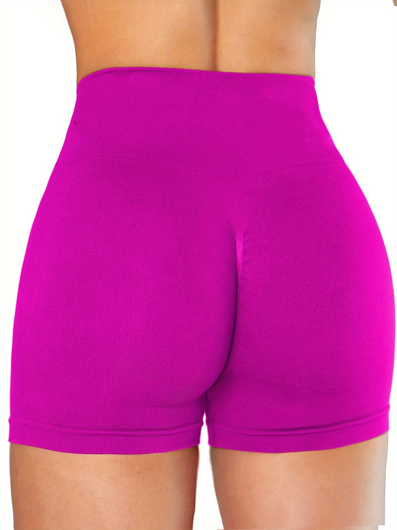 solid color quick drying yoga workout shorts high stretch sports running shorts womens activewear details 35