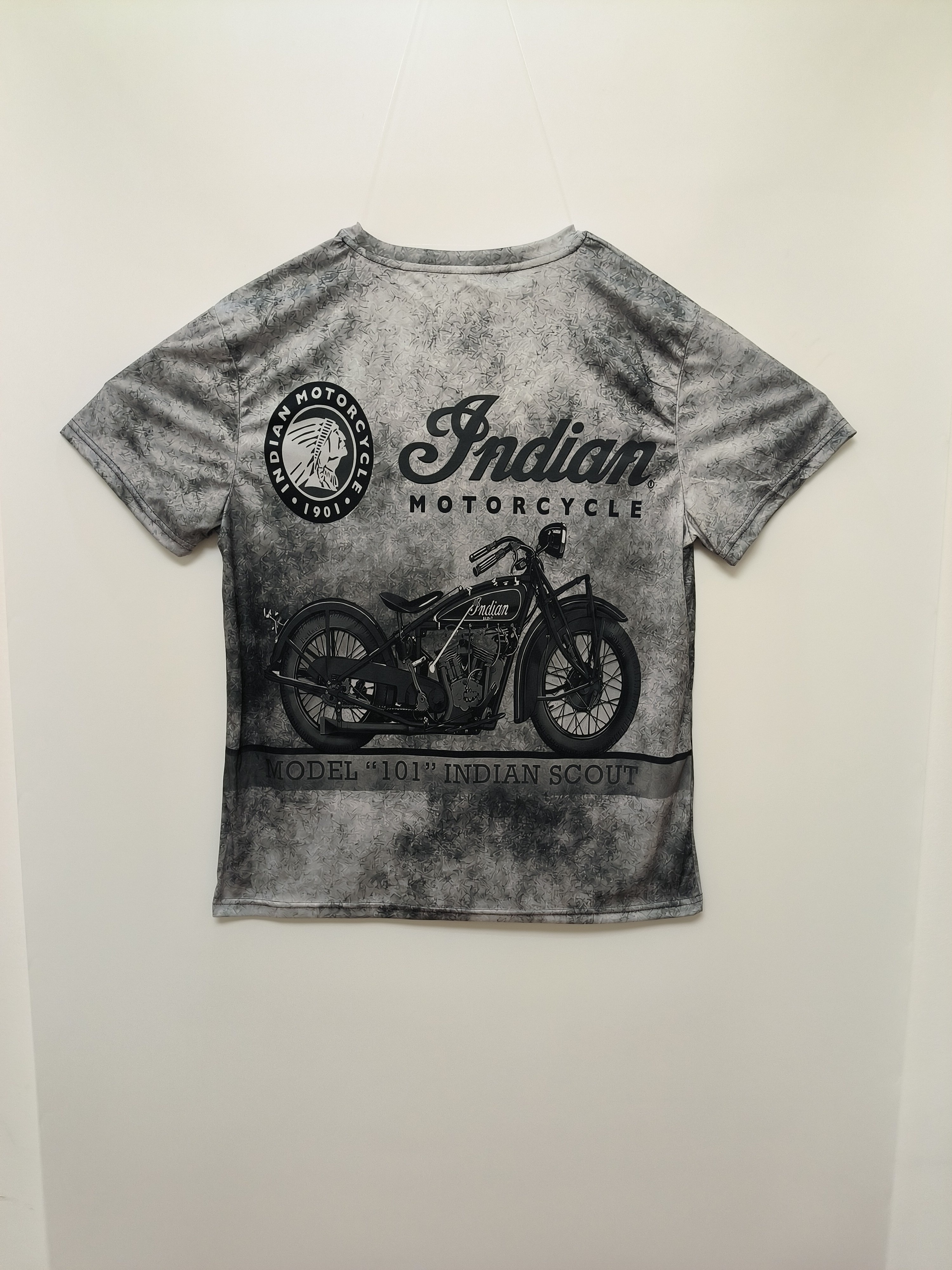 retro style motorcycle print mens graphic t shirt casual comfy tees for summer mens clothing details 1