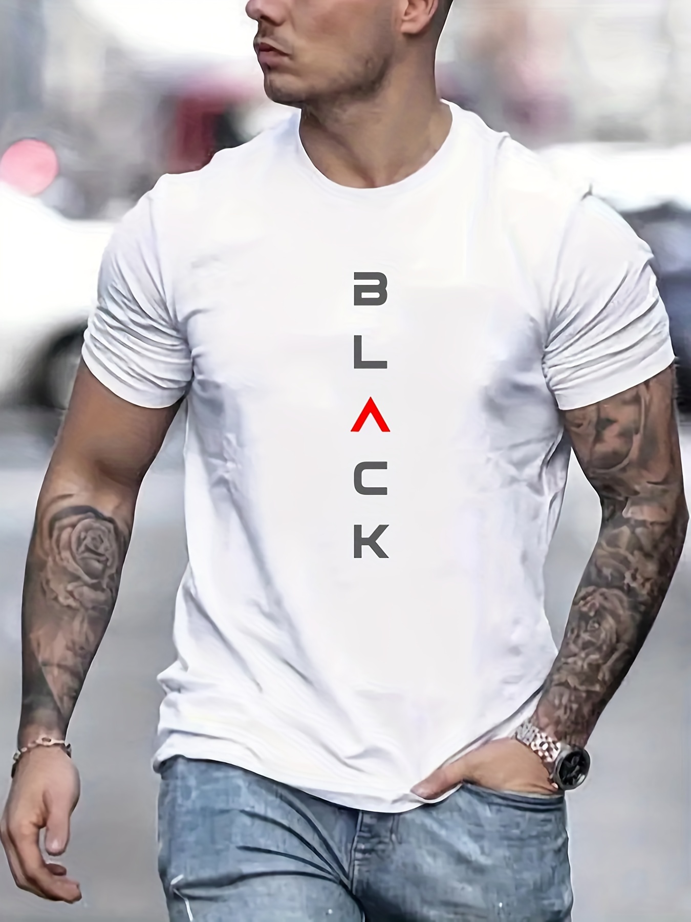 black print tee shirt tee for men casual short sleeve t shirt for summer spring fall tops as gifts details 5
