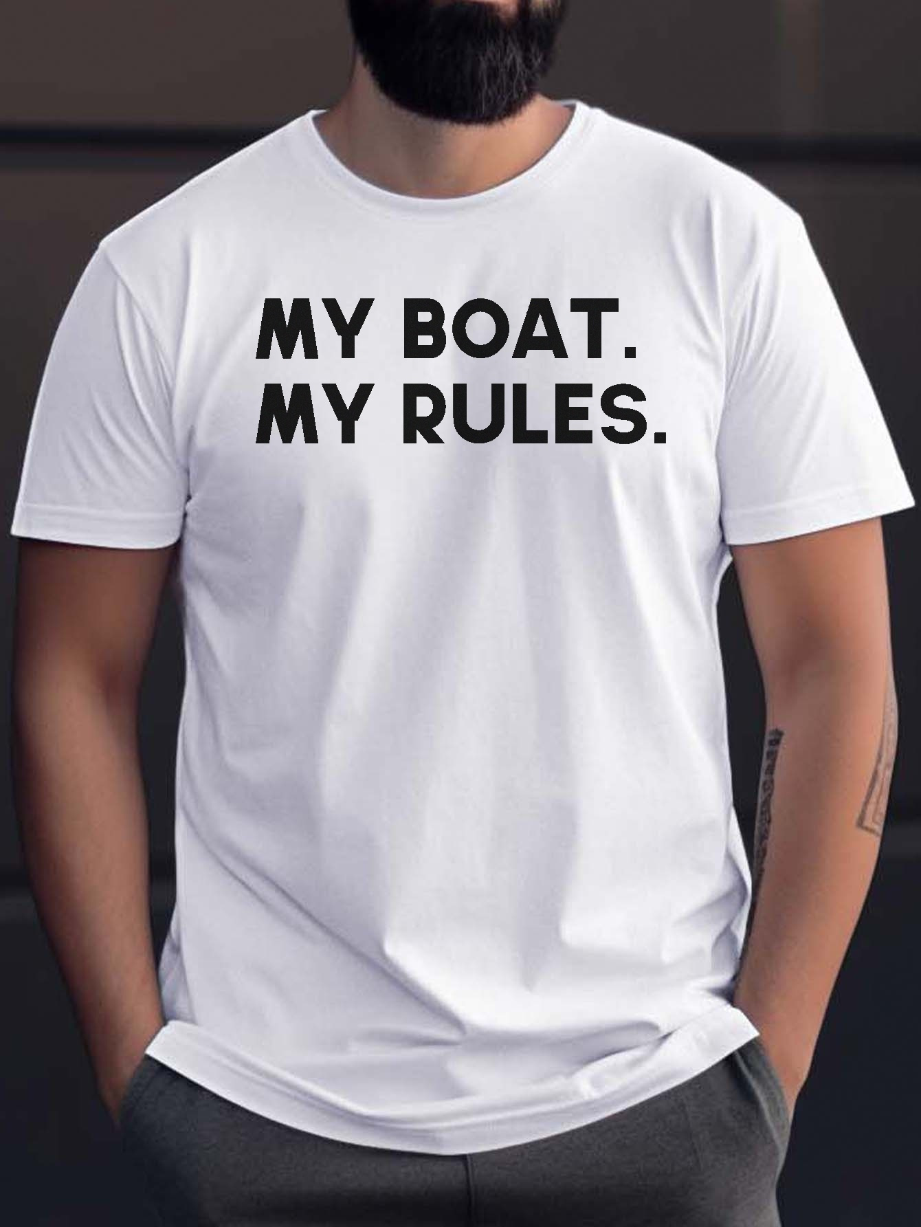 my boat my rules print t shirt tees for men casual short sleeve t shirt for summer details 10