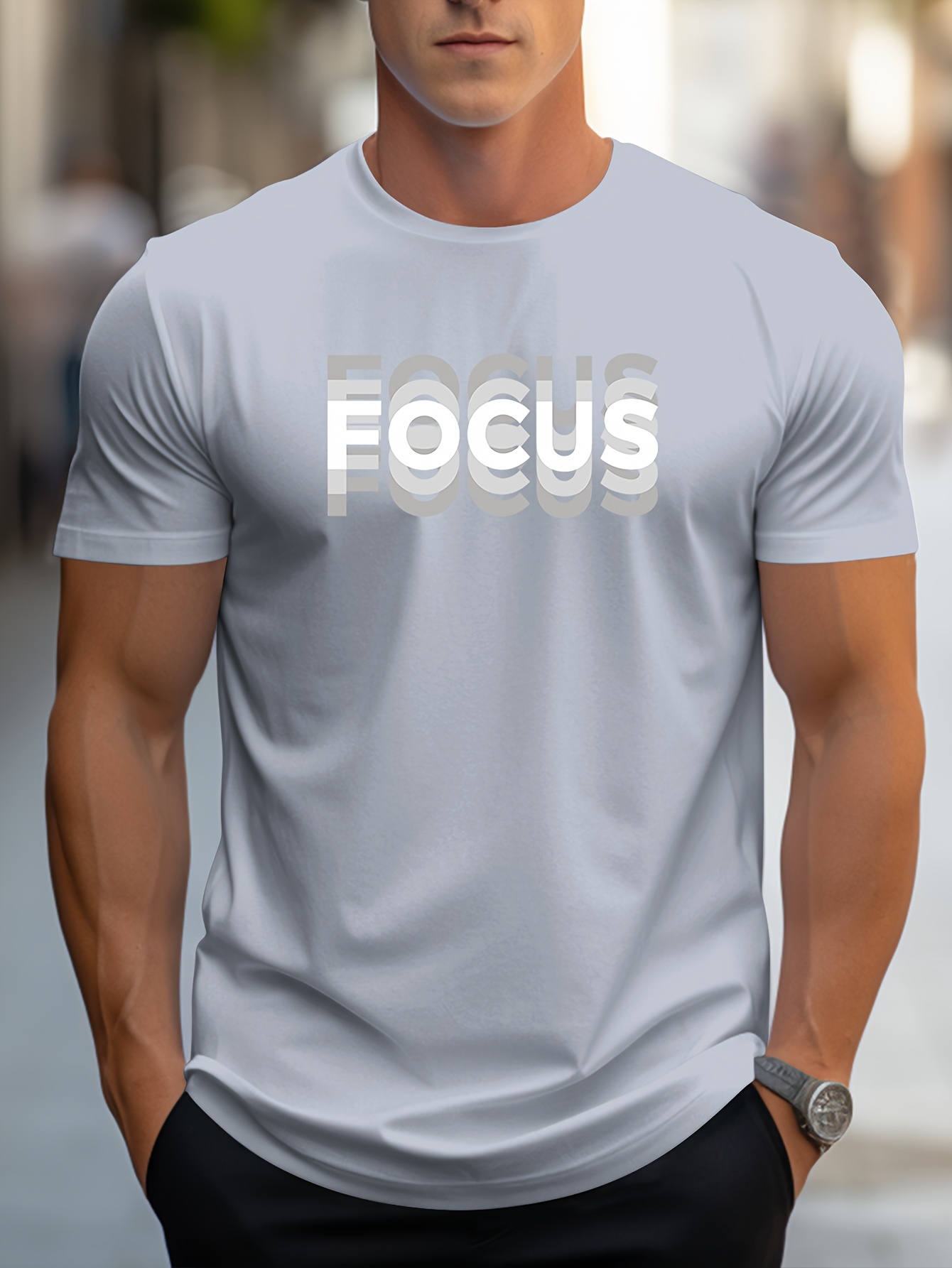 focus print mens round neck print tee short sleeve comfy t shirt loose casual top for spring summer holiday mens clothing as gifts details 0